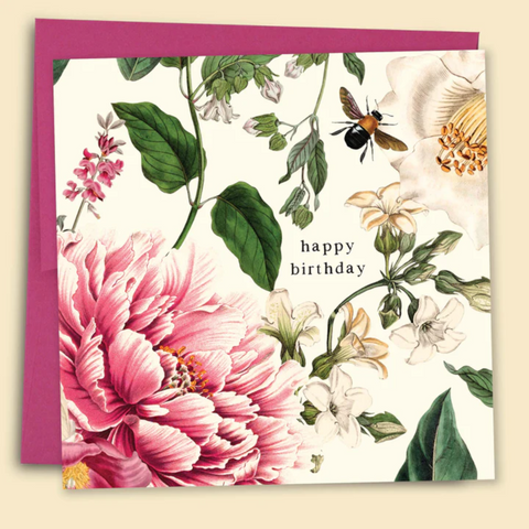 Happy Birthday Floral Garden Card
