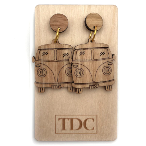 Handcrafted Timber Drop Earring