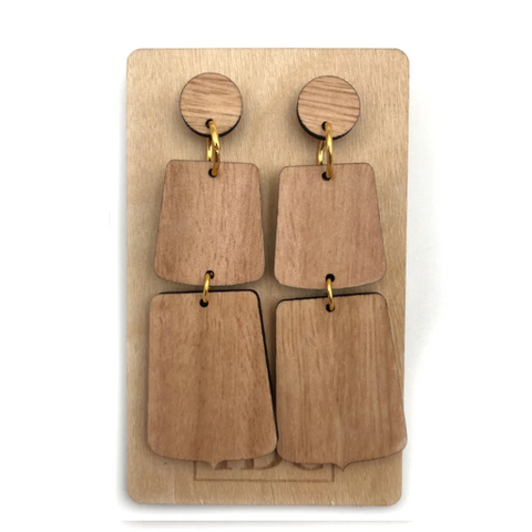 Handcrafted Timber Drop Earring