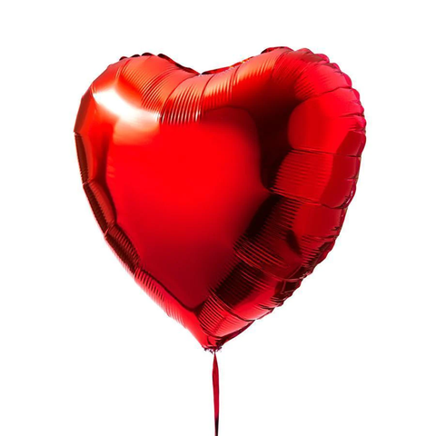 24cm Love Heart Foil Balloon (inflated with helium)