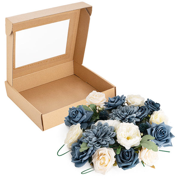 DIY Rose Peony & Dahlia Arrangement Box - Blue