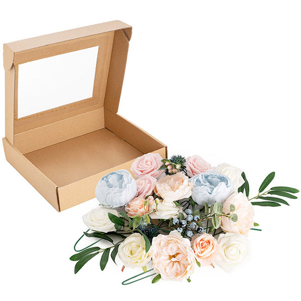 DIY Rose Peony & Berry Arrangement Box - Peach