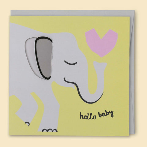 Hello Baby Card – Yellow