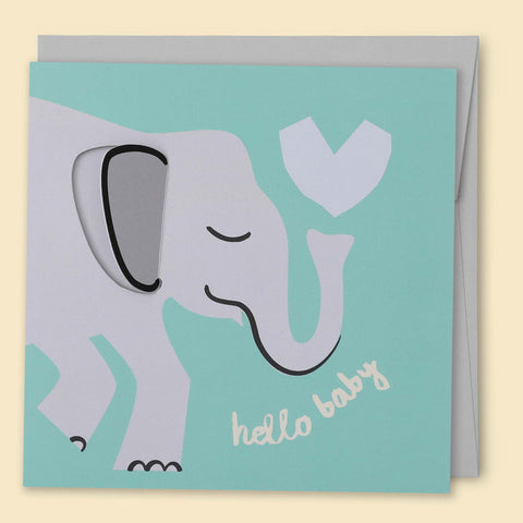 Hello Baby Card – Green