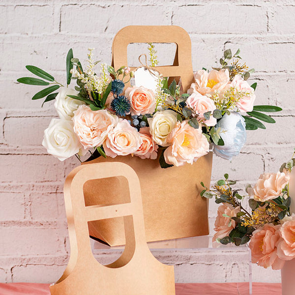 DIY Rose Peony & Berry Arrangement Box - Peach