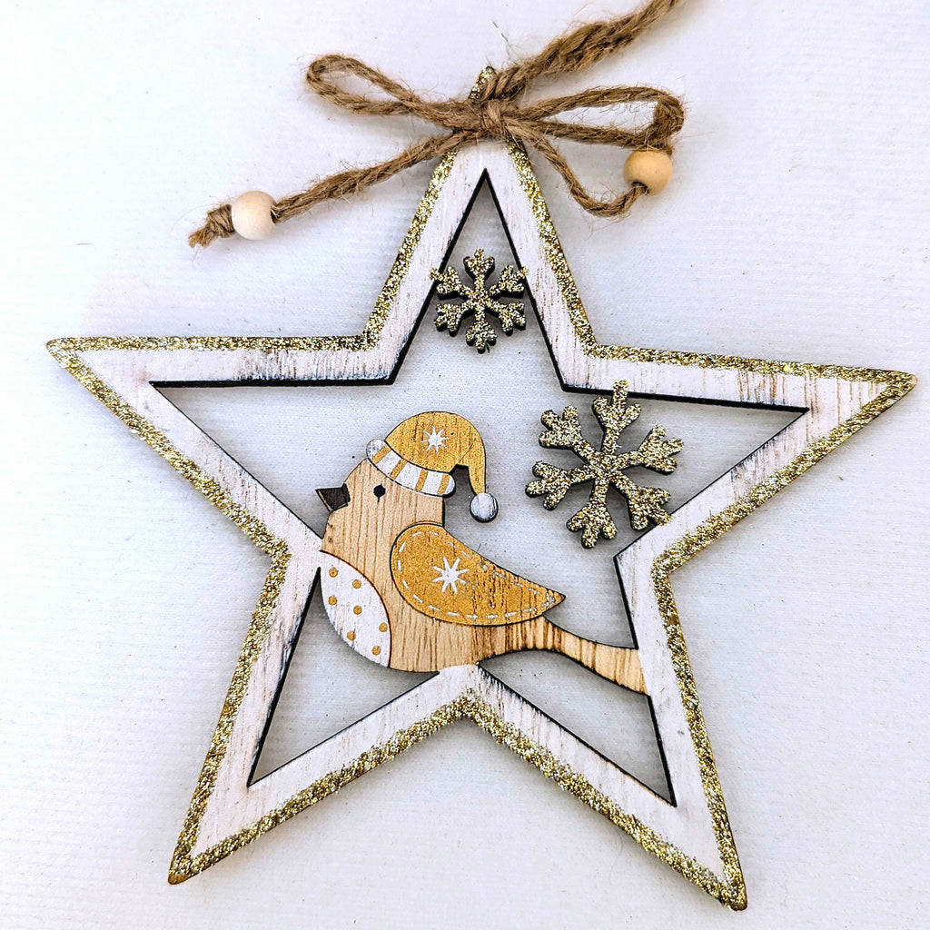 Christmas Star with Bird