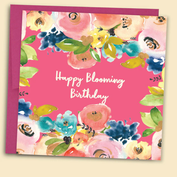 Happy Blooming Birthday Card - Pink – Gawler Flower Gallery