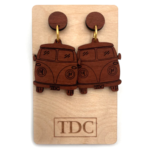 Handcrafted Timber Kombi Drop Earring - Various Timbers