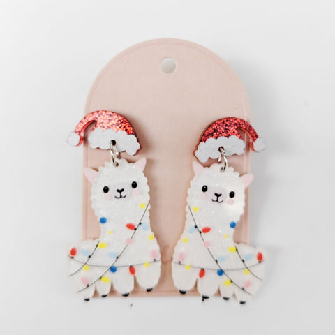 Festive Llamas Earrings