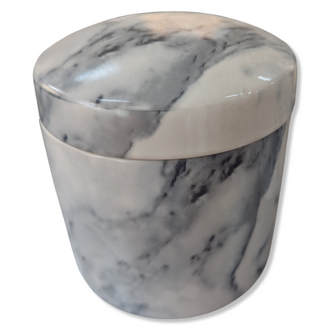 Marble look china cannister